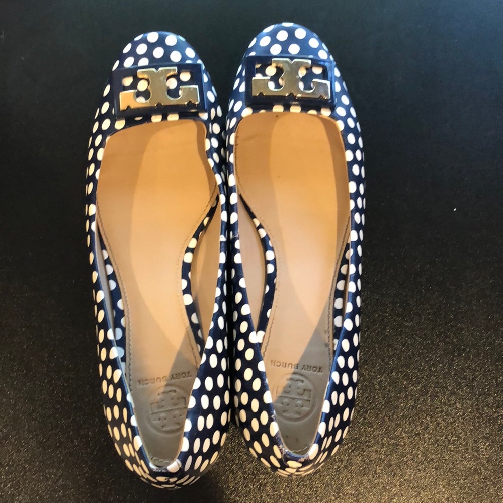 WORN ONCE polka dot Tory Burch flats
